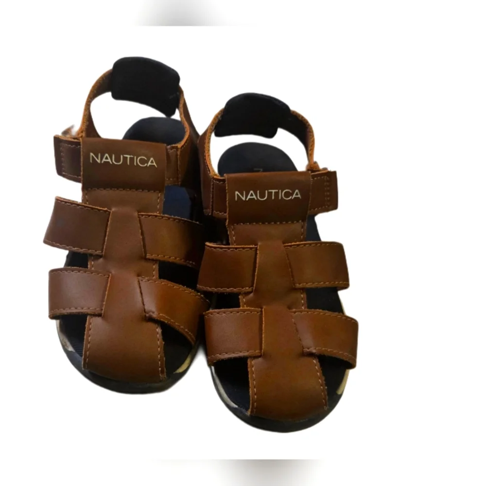 Nautica Boys Leather Sandals 8c - Picture 1 of 3